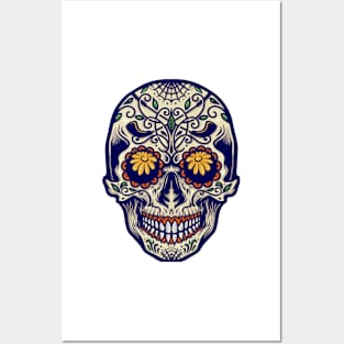 Sugar skull for dia de los muertos Posters and Art